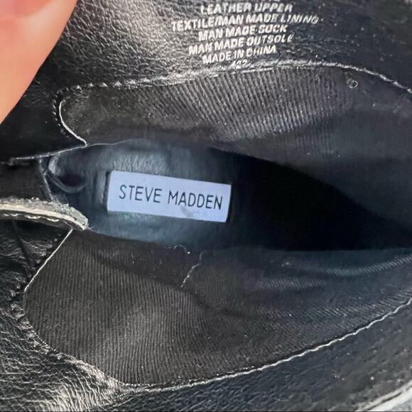 Steve Madden Country black suede heeled leather booties - Picture 9 of 9